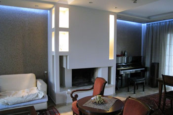 Διακόσμηση οικίας με επένδυση τζακιού απο πυράντοχη γυψοσανίδα