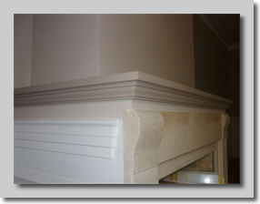 Διακόσμηση εταζέρας τζακιού με γύψινο τακάκι.