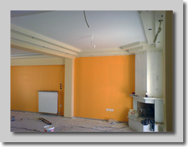 Δοκάρι γυψοσανίδας περιμετρικά του χώρου για την τοποθέτηση σποτ