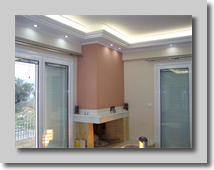 Επένδυση τζακιού με πυράντοχη γυψοσανίδα