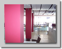 Ευθυγράμμιση κολώνων με επένδυση γυψοσανίδας 