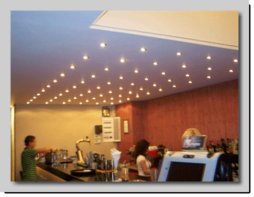 Φωτισμός απο σπότ σε ψευδοροφή γυψοσανίδας 