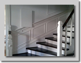 Γύψινα τακάκια τοποθετημένα παραλληλόγραμμα για δημιουργία ταμπλάδων.