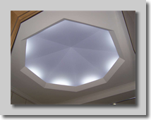 Γύψινος θόλος οκτάγωνος σε ψευδοροφή γυψοσανίδας