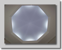 Γύψινος θόλος οκτάγωνος σε ψευδοροφή γυψοσανίδας