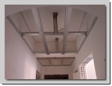 Μεταλλικός σκελετός για την τοποθέτηση της γυψοσανίδας