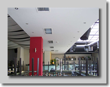 Ψευδοροφή με γυψοσανίδα για απόκρυψη εξαεριστικού μηχανήματος