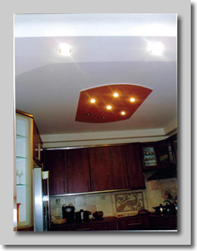 Ψευδοροφή απο γυψοσανίδα με πρόσθετο φύλλο γυψοσανίδας για οροφή δυο επιπέδων