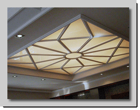 Κατασκευή με γύψινα τακάκια σε σχήμα αράχνης για τοποθέτηση κρυφού φωτισμού 