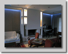 Ράφια απο γυψοσανίδα στην επένδυση του τζακιού